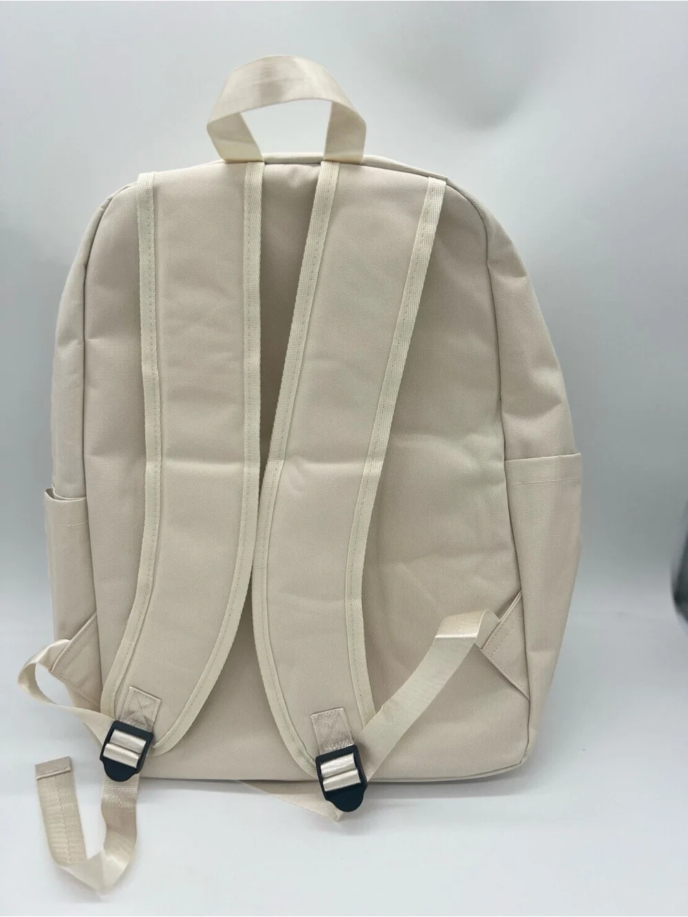 Beige Backpack for School, High School Bookbag Back Pack for Teens Girls Boys, L